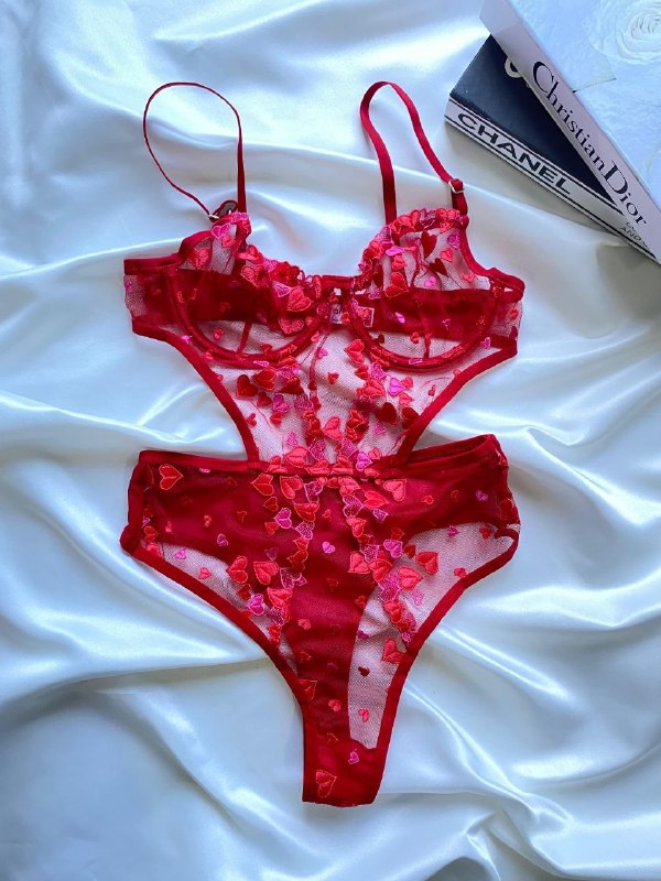 Papillon Bodysuit — Kırmızı