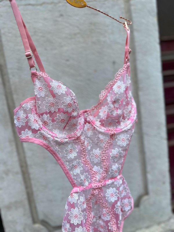 Papillon Bodysuit — Pembe
