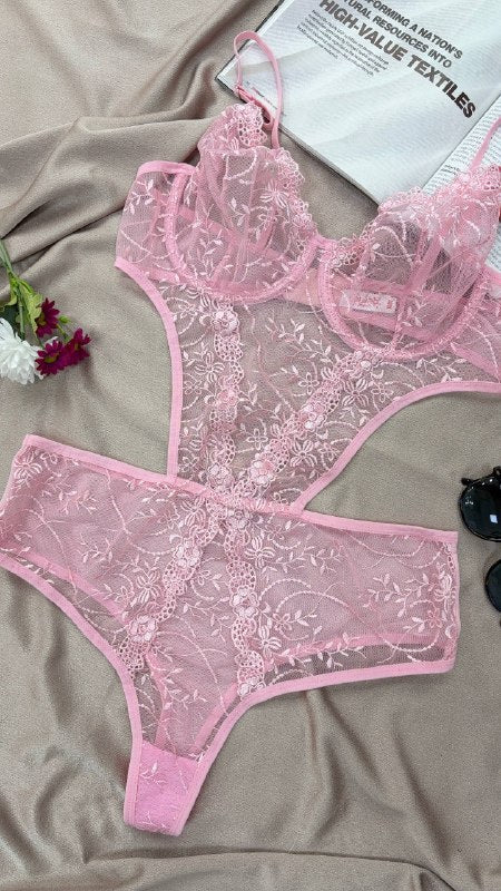 Minuit Bodysuit — Pembe