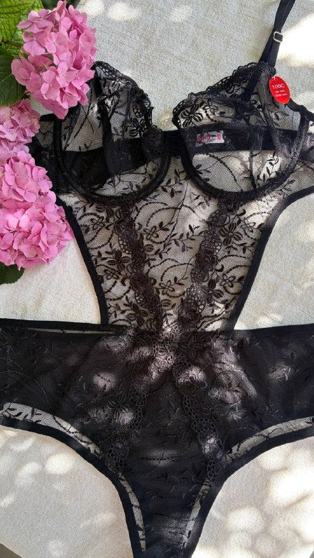 Minuit Bodysuit — Siyah