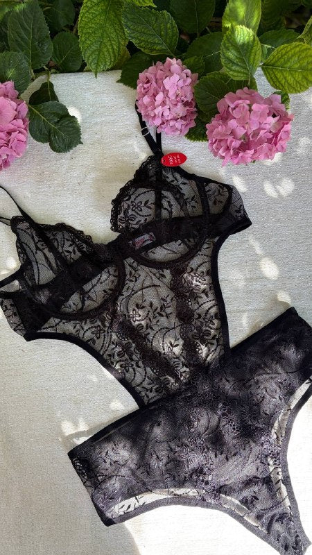 Minuit Bodysuit — Siyah