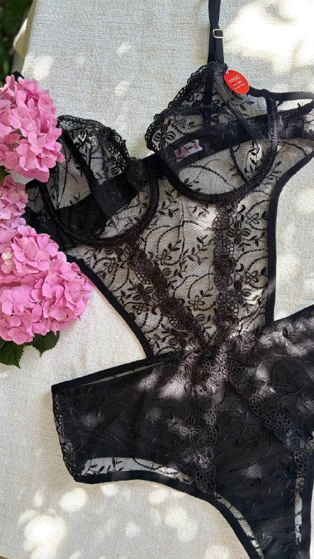 Minuit Bodysuit — Siyah