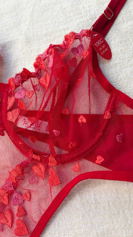 Amour Bodysuit — Kırmızı