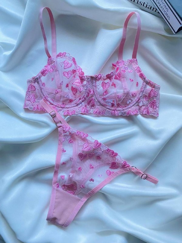 Fleur İşlemeli Set — Bordo