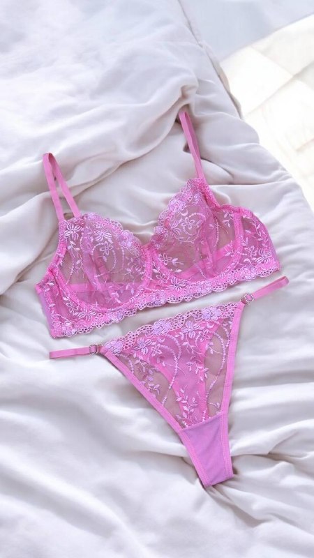 Vivienne Dantel Set — Fuşya