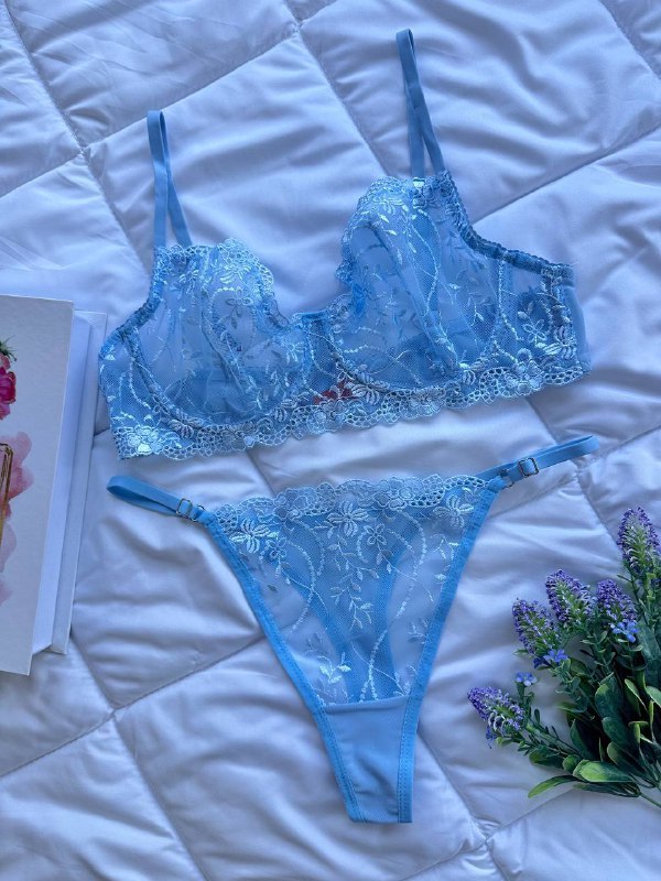 Vivienne Dantel Set — Mavi