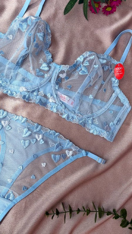 Camille İşlemeli Set — Pembe