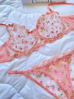 Camille İşlemeli Set — Bordo