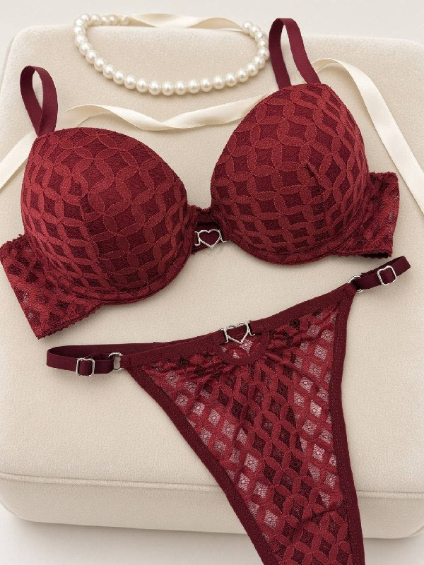 Aurore Fileli Set — Kırmızı