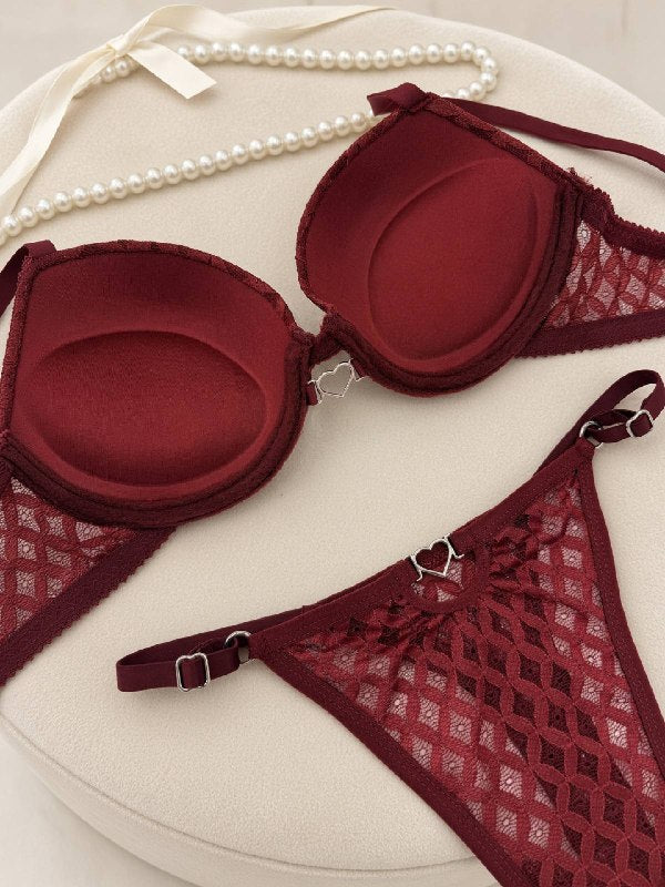 Aurore Fileli Set — Kırmızı