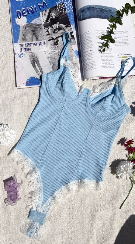 Céleste Bodysuit — Mavi